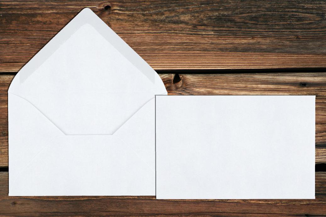 Briefhüllen 90x140 mm Nassklebend Weiß 120 g/qm